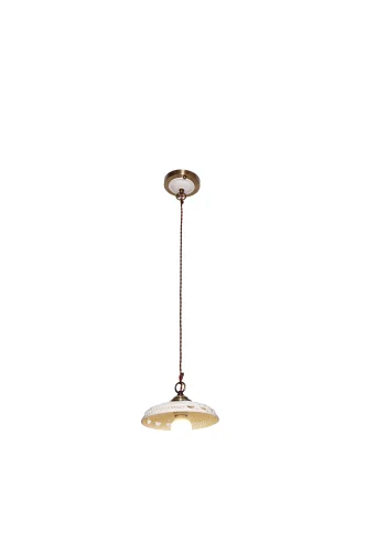 Светильник подвесной PALERMO 654.1 Lucia Tucci бежевый 1 лампа, основание белое в стиле прованс  фото 2